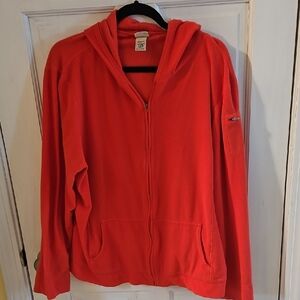 L.L. Bean Coral  Hooded Fleece Jacket